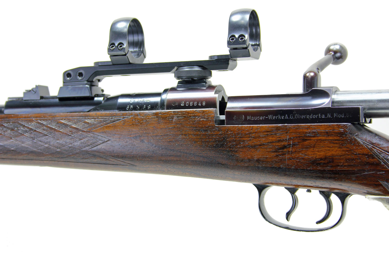 Mauser Stutzen Jagdbüchse Kaliber 6,5x68 mit 30mm Schwenkmontage